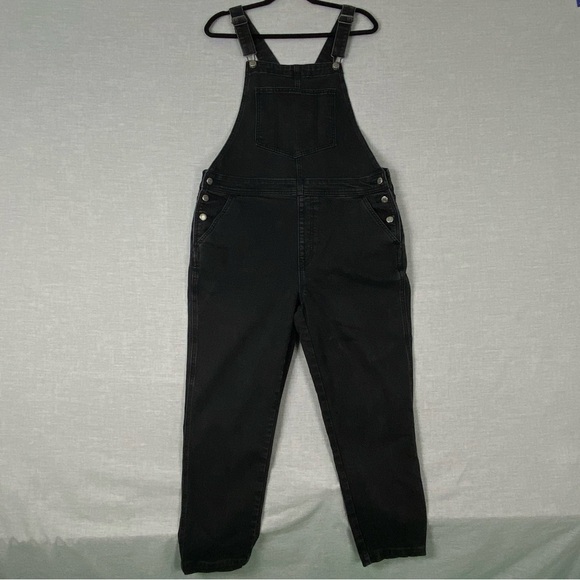 Old Navy Black Overalls Classic Denim Style - Picture 1 of 12